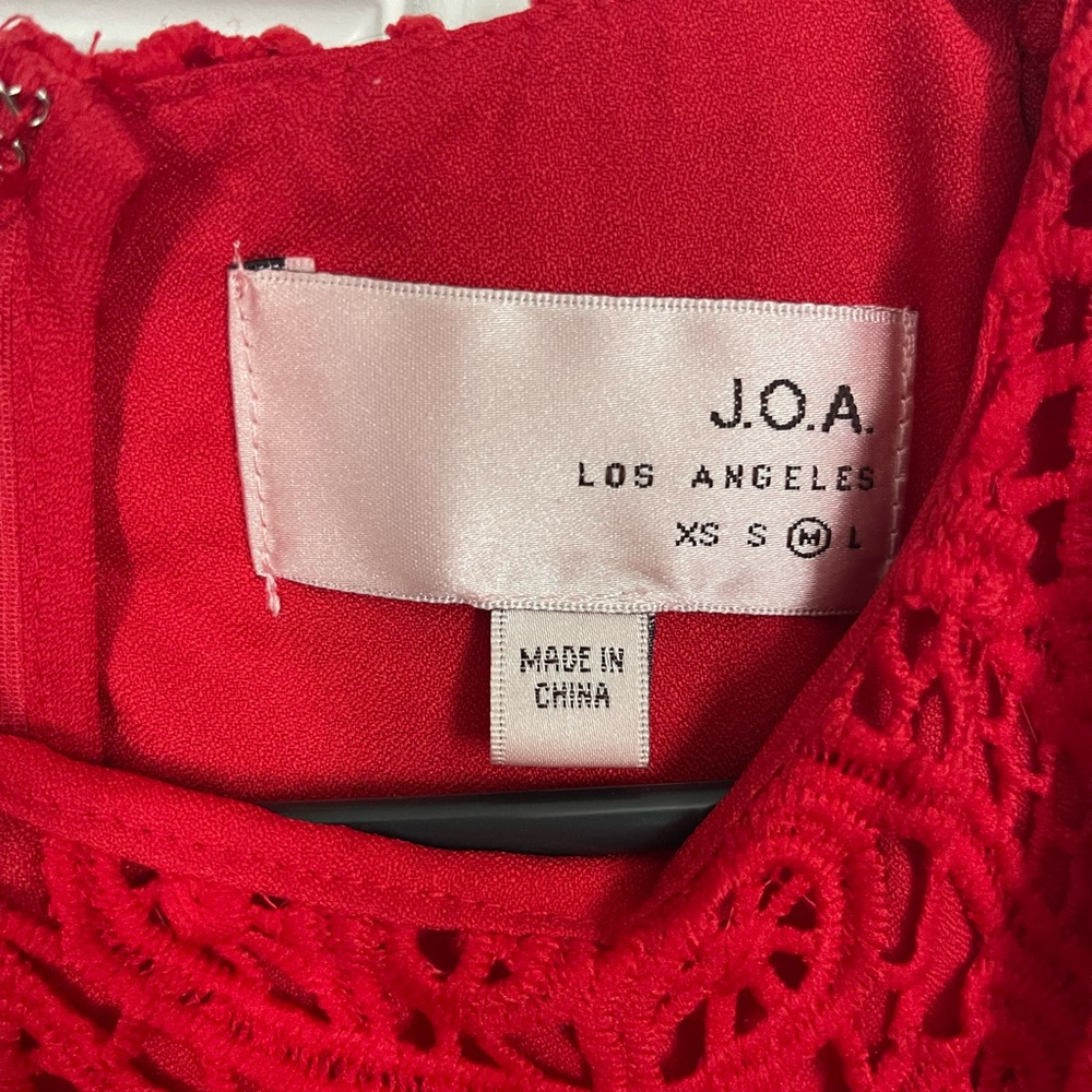 J.O.A. Red Lace Halter Mini Dress - Picture 3 of 5